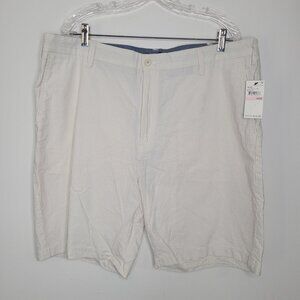 NWT $60 NAUTICA Mens 40W   STRIPE SHORTS True Stone FLAT